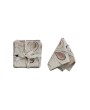 Cotton & Linen Printed Cocktail Napkins w/ Oysters Pattern, Set of 4