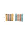 Woven Cotton Waffle Weave Pot Holder with Stripes & Grommet