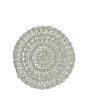 Recycled Cotton Blend Crocheted Placemat – 15" Round, Natural