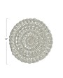 Recycled Cotton Blend Crocheted Placemat – 15" Round, Natural