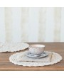 Recycled Cotton Blend Crocheted Placemat – 15" Round, Natural