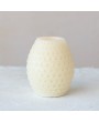 Flameless LED Debossed Pillar Candle with 6-Hour Timer - Cream Color