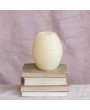 Flameless LED Debossed Pillar Candle with 6-Hour Timer - Cream Color