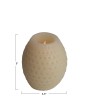 Flameless LED Debossed Pillar Candle with 6-Hour Timer - Cream Color