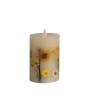 Flameless LED Pillar Candle with Botanicals & Daisies - 6-Hour Timer
