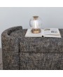 Glass & Metal Pleated LED Table Lamp with Touch Sensor - Antique Brass