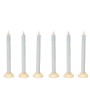 Flameless LED Taper Candles w/ Holder in Box, Set of 6