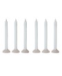 Flameless LED Taper Candles w/ Holder in Box, Set of 6