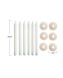 Flameless LED Taper Candles w/ Holder in Box, Set of 6