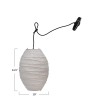 Handmade Paper Pendant Lamp with 4' Cord and Botanical Pattern