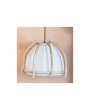 Rattan and Cotton Pendant Lamp with 4' Cord in Natural Boho Style