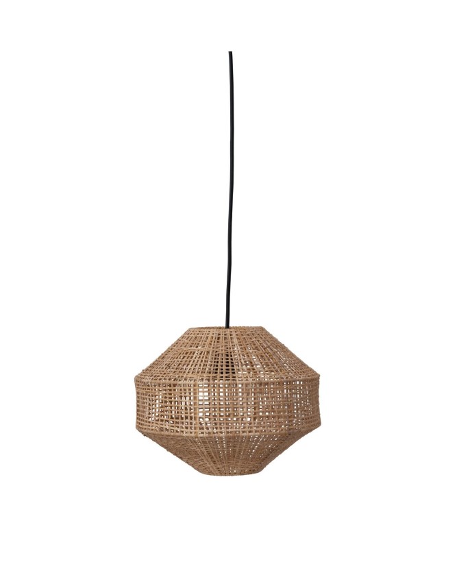 Hand-Woven Rattan Pendant Lamp with 6' Cord for Boho Interiors