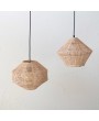 Hand-Woven Rattan Pendant Lamp with 6' Cord for Boho Interiors