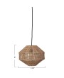 Hand-Woven Rattan Pendant Lamp with 6' Cord for Boho Interiors