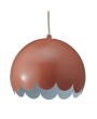 Metal Scalloped Pendant Lamp with 6' Cord in Clay Color