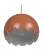 Metal Scalloped Pendant Lamp with 6' Cord in Clay Color
