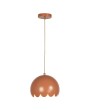 Metal Scalloped Pendant Lamp with 6' Cord in Clay Color