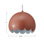 Metal Scalloped Pendant Lamp with 6' Cord in Clay Color