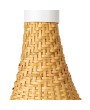 Bamboo Fan Pendant Lamp with 6-Foot Cord in Natural Wood Finish