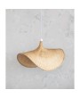 Bamboo Fan Pendant Lamp with 6-Foot Cord in Natural Wood Finish