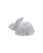 Stoneware Rabbit Shaped Lamp with Inline Switch in Bisque White