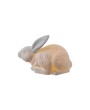 Stoneware Rabbit Shaped Lamp with Inline Switch in Bisque White