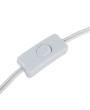 Stoneware Rabbit Shaped Lamp with Inline Switch in Bisque White