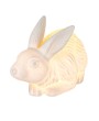 Stoneware Rabbit Shaped Lamp with Inline Switch in Bisque White