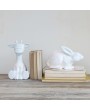 Stoneware Rabbit Shaped Lamp with Inline Switch in Bisque White