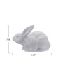 Stoneware Rabbit Shaped Lamp with Inline Switch in Bisque White