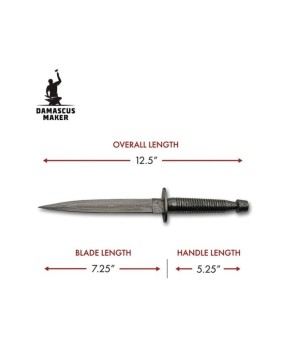 Damascus Steel Commando Dagger