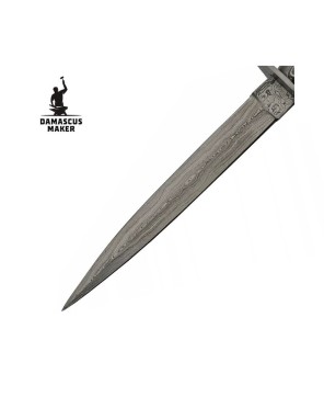 Damascus Steel Commando Dagger