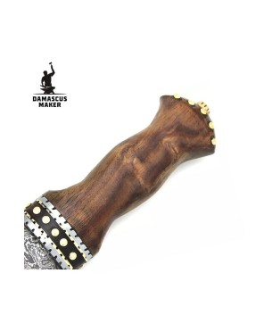 Damascus Sgian Dubh Scottish Dirk Knife