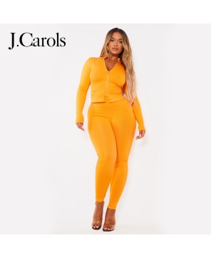 J.Carols® Bold Orange Gym Leggings for Women - Fashion and Comfort Combined