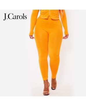 J.Carols® Bold Orange Gym Leggings for Women - Fashion and Comfort Combined