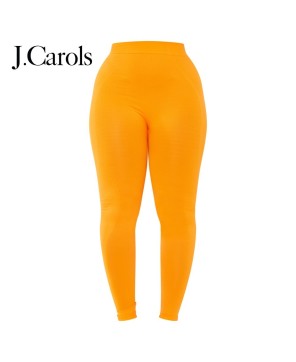 J.Carols® Bold Orange Gym Leggings for Women - Fashion and Comfort Combined