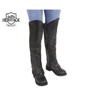 Premium Ladies Knee High Half Chaps - 1.0-1.1mm Cowhide Leather