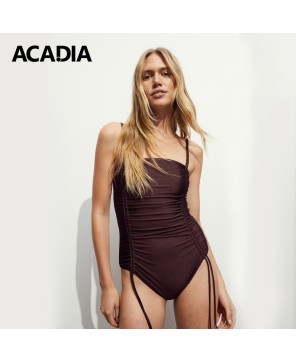 Acadia® Stunning Dark Brown High Leg Swimsuit