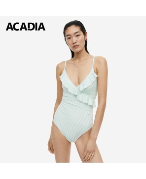 Acadia® Flounced Shaping Swimsuit - Striped Beachwear