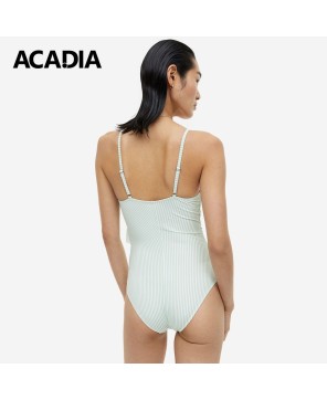 Acadia® Flounced Shaping Swimsuit - Striped Beachwear