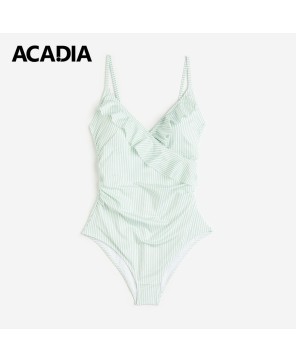 Acadia® Flounced Shaping Swimsuit - Striped Beachwear