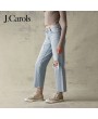 J.Carols® Eco Light Blue Ripped Stretch Straight Leg Jeans - Elevate Your Denim Game with Sustainable Style