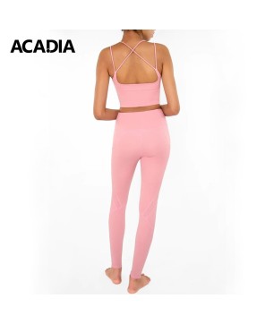 Acadia® Dusty Pink Cassi Mesh Pockets Workout Leggings - Women