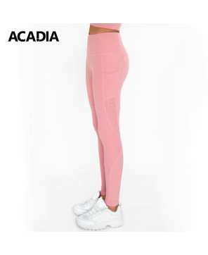 Acadia® Dusty Pink Cassi Mesh Pockets Workout Leggings - Women