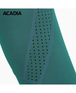 Acadia® Emerald Green Cassi Mesh Pockets Workout Leggings Yoga Pants for Women