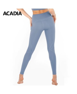 Acadia® Sky Blue Cassi Mesh Pockets Workout Leggings - Women