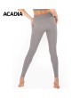 Acadia® Silver Grey Cassi Mesh Pockets Workout Leggings Yoga Pants for Women
