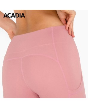 Acadia® Dusty Pink Cassi Side Pockets Workout Leggings - Women