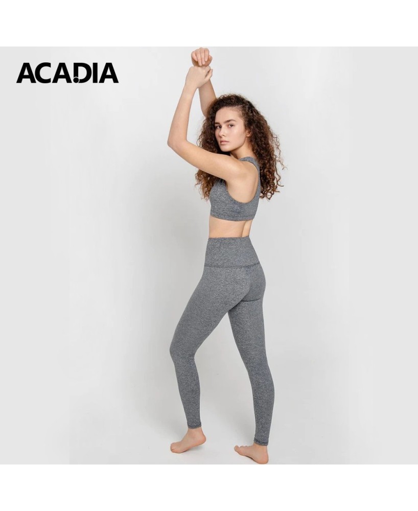 Acadia® Heather Steel Grey Lucy Performance Leggings - Women's Activewear