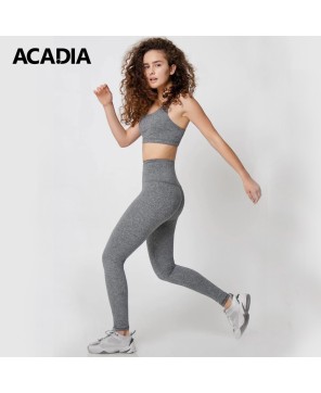 Acadia® Heather Steel Grey Lucy Performance Leggings - Women's Activewear